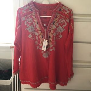 Johnny Was Clayton Gauze Blouse